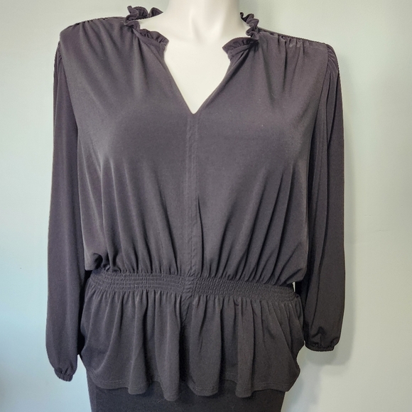 Simply Vera Vera Wang Tops - Simply Vera Wang Women’s Black Peplum Blouse